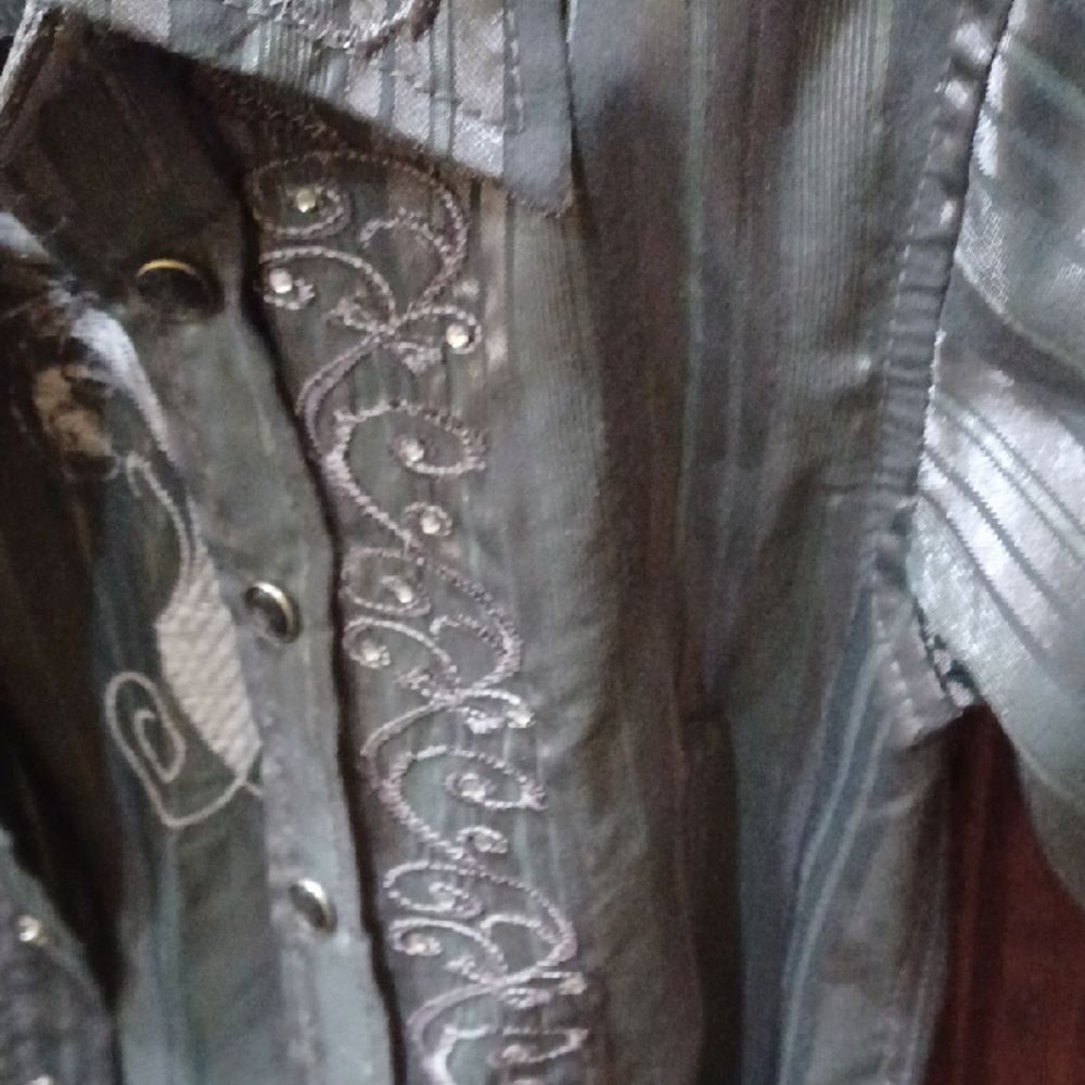 Embroidered Button-Up Shirt - Picture 3 of 6